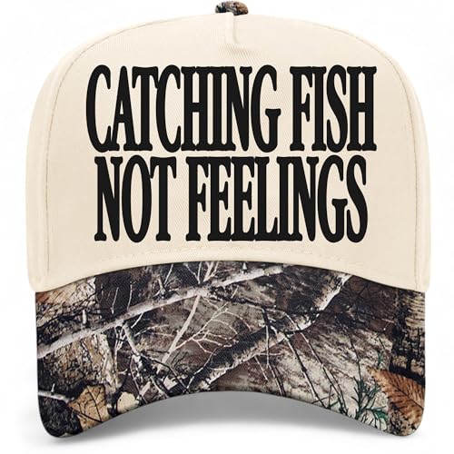 Catching Fish Not Feelings Hat - color: Tree Camo