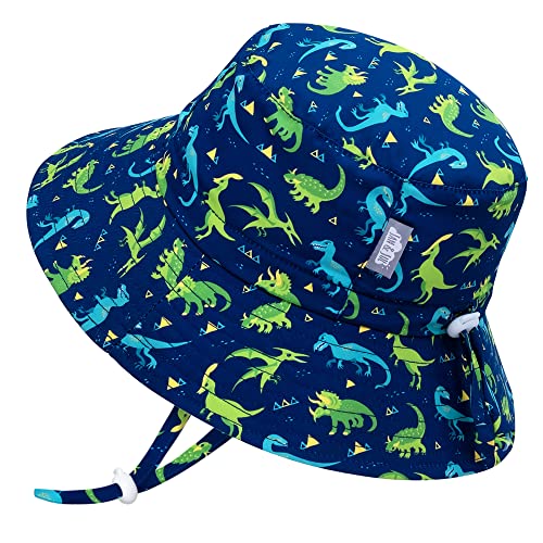 JAN & JUL Kids' Quick Dry Beach Bucket Sun-Hat for Swimming - color: Dinoland, size: 2-5T