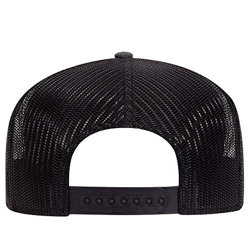 OTTO Snap 6 Panel Pro Style Cotton Blend Chambray Snapback Hat - color: Black
