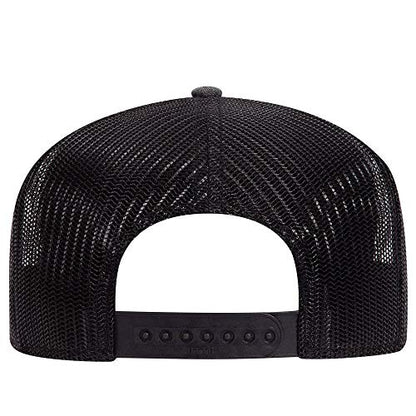 OTTO Snap 6 Panel Pro Style Cotton Blend Chambray Snapback Hat - color: Black