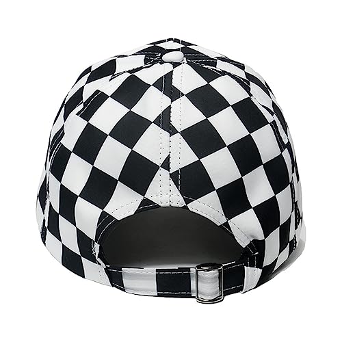 BEARUN Cotton Tie Dye Low Profile Cap Hiphop Baseball Cap Fashion Dad Hat - color: Checkered