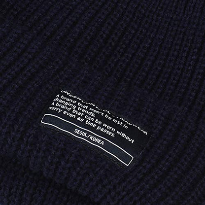 UNDERCONTROL Winter Trawler Fisherman Beanie Men Women Unisex Stylish Plain Docker Skull Hat Roll up Watch Cap Color Pack - color: Navy
