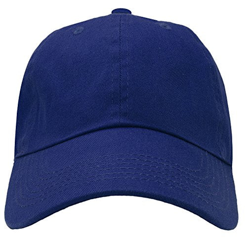Falari Classic Baseball Cap Dad Hat 100% Cotton Soft Adjustable Size - color: Royal