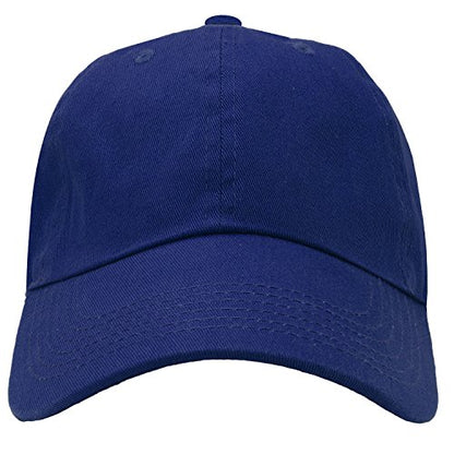 Falari Classic Baseball Cap Dad Hat 100% Cotton Soft Adjustable Size - color: Royal