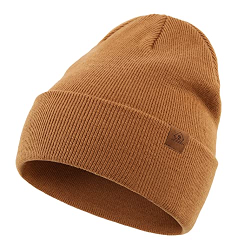 Home Prefer Warm Knit Cuffed Toddler Baby Beanie for Boys Girls Winter Hat for Kids Child Teens Christmas - color: Light Brown, size: 2-8 Years