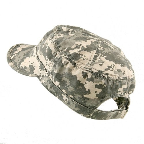 Wholesale Enzyme Washed Cotton Army Cadet Castro Hats - color: Digital Camo