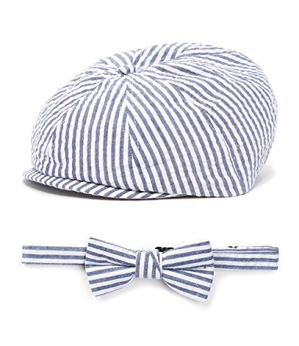 Baby Boy Ring Bearer Pageboy Scally Cap Flat Ivy Newsboy Tweed Golf Cap Hat - color: Navy, size: 3-6 Months