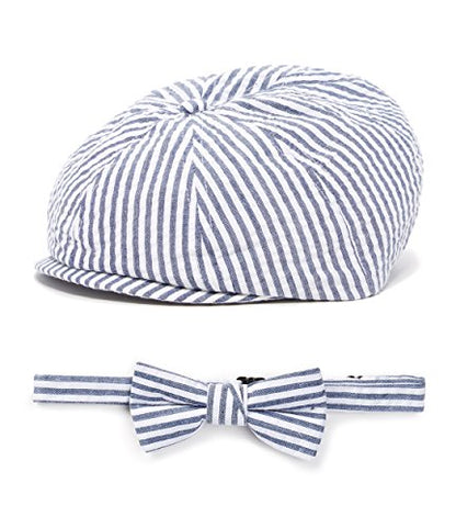 Baby Boy Ring Bearer Pageboy Scally Cap Flat Ivy Newsboy Tweed Golf Cap Hat - color: Navy, size: 12-24 Months