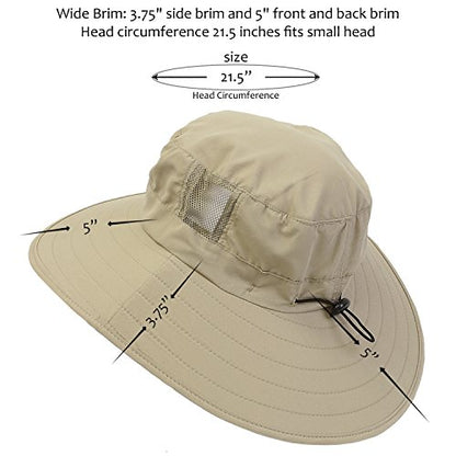 Men Safari Sun Hat Wide Brim Boonie Fishing Cap with Adjustable Drawstring - color: Olive