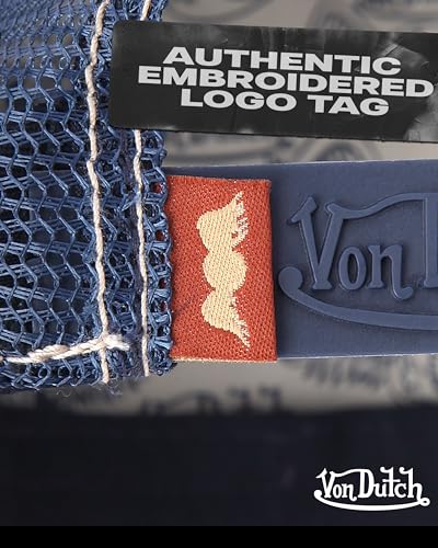Von Dutch Unisex Trucker Hat, Colorblock, Mesh Back, Curved Bill, Snapback - color: Mahogany