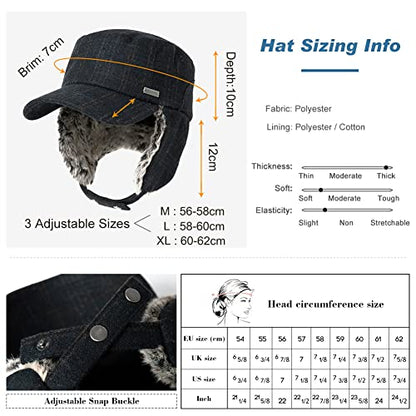 Jeff & Aimy Unisex Winter Earflap Trapper Hunting Ski Hat Baseball Cap 54-62CM - color: 92680-green, size: Medium