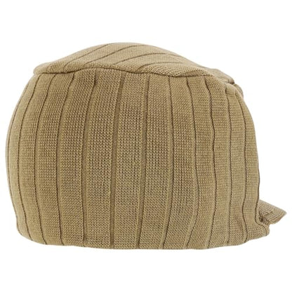 Armycrew Flat Top Army Style Knitted Visored Beanie Cap - color: New Khaki