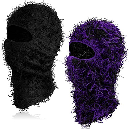 Newcotte 2Pc Ski Mask - color: Black, Black Purple