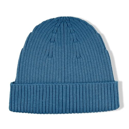 Clakllie Swag Beanie for Men Cuffed Thick Knitted Hat Warm Winter Hats Plain Stocking Skullcap Stretchy Fisherman Beanies Hat - color: Cdus-kh43-blue