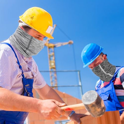 SATINIOR 4 Pcs Neck Gaiter Face Mask for Men, High Vis - color: Deep Colors