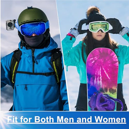 Balaclava Ski Mask for Men Cold Weather,Winter Thermal Face Mask Women for Snowboarding Motorcycle Cycling - color: Black+dark Grey