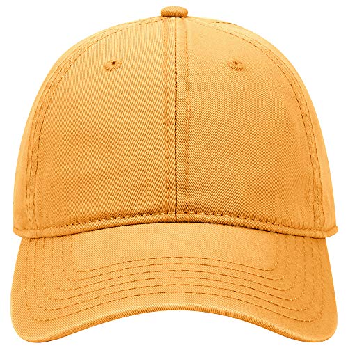 OTTO 6 Panel Low Profile Garment Washed Superior Cotton Twill - color: Gold