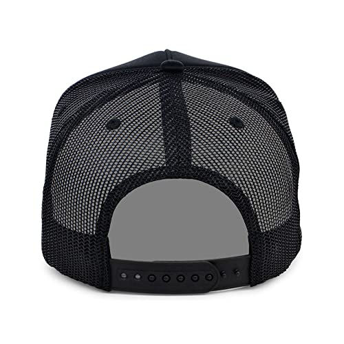 Lids Blank Basic Foam Trucker Adjustable Snapback Hat - color: Black/Black