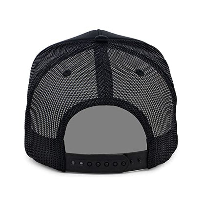 Lids Blank Basic Foam Trucker Adjustable Snapback Hat - color: Black/Black
