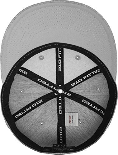 Flexfit Mens Premium 210 Fitted - color: Heather Grey, size: Small-Medium