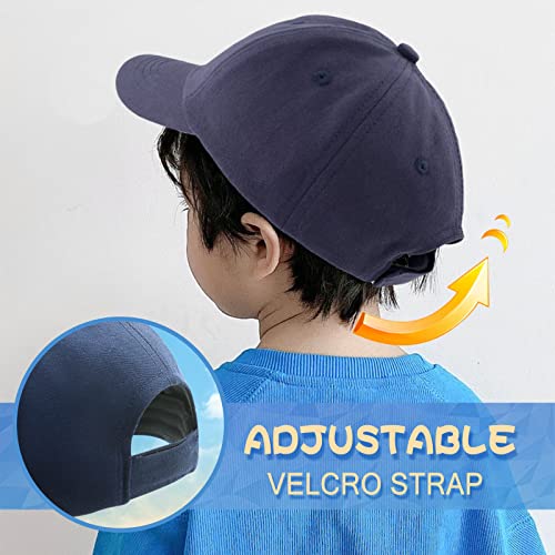 BAVST Boy Baseball Cap for Baby Toddler Girls Summer Cap Sun Protection Dinosaur Kids Trucker Hats for 1-3Years Old - color: W-navy