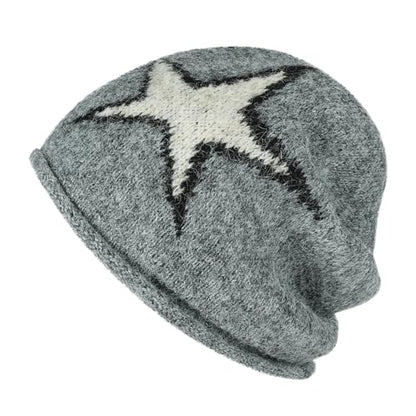 Croogo Slouchy Beanies for Men Women Winter Soft Warm Hat Lightweight & Breathable Slouch Knitted Skull Cap - color: Grey
