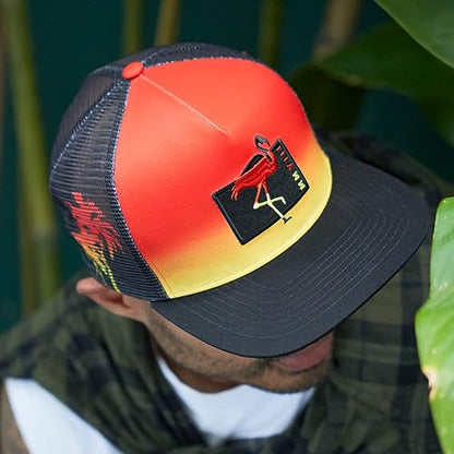 Grace Folly Trucker Hat for Men & Women. Snapback Mesh Caps - color: Flamingo