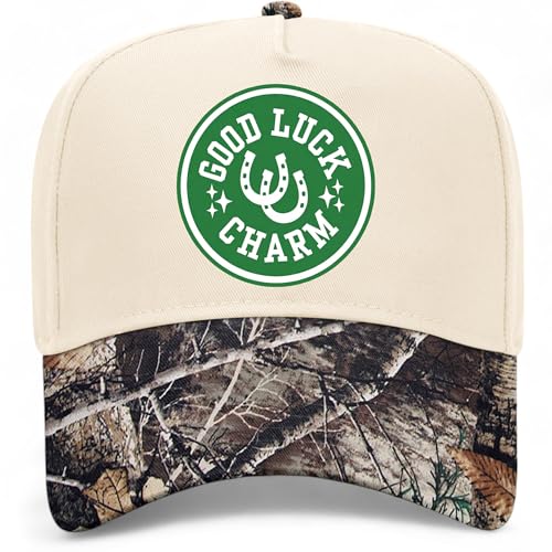 Good Luck Charm Circle Hat | Premium Adjustable Snapback Baseball Trucker Hats for Men & Women - color: Tree Camo