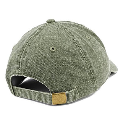 Trendy Apparel Shop Capital Gold Thread Mom and Dad Pigment Dyed 2 Pc Cap Set - color: Black Olive