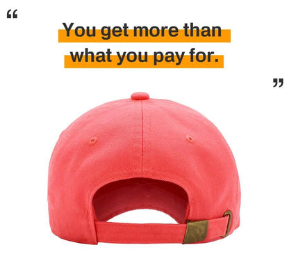 KBETHOS Classic Unisex Cotton Adjustable Low Crown Baseball Cap – Plain Dad Hat - color: Coral