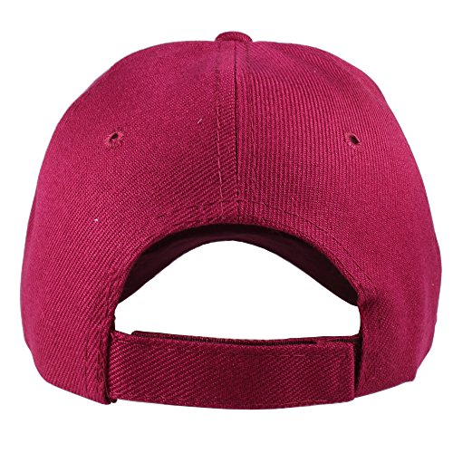 Gelante Plain Baseball Cap Adjustable Back Strap 3 PC - color: Burgundy