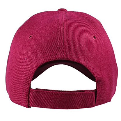 Gelante Plain Baseball Cap Adjustable Back Strap 3 PC - color: Burgundy