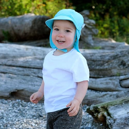 JAN & JUL Baby Sun-Hat with Neck Flap for Swimming - color: Lagoon, size: 3-6 Months
