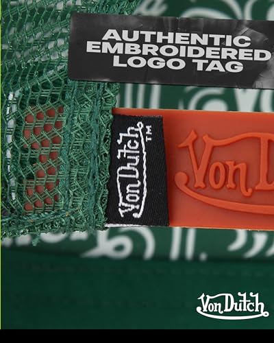 Von Dutch Unisex Trucker Hat, Colorblock, Mesh Back, Curved Bill, Snapback - color: Claystone Red