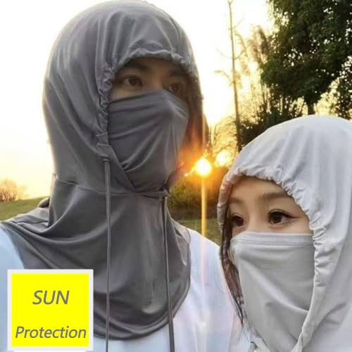 Men Sun Protection Balaclava Hat Summer Full Face Neck Cover Cooling Neck Gaiter for Cycling Outdoor Sports