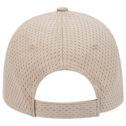 Ashen Fane 6 Panel Polyester Pro Mesh Low Profile Baseball Cap - color: Khaki