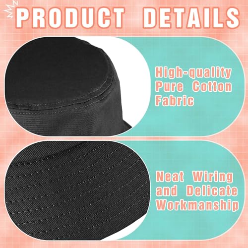 Zhanmai 3 Pcs XXL Bucke Large Oversize Hat for Woman - color: Black