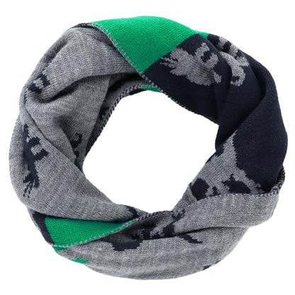 Duoyeree Kids Beanie Dinosaur Pom Pom Knit Winter Hat Fleece Lined for 1-7T - color: Dinosaur Hat and Scarf Set, size: 2-4T