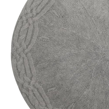ZLYC Women French Beret Hat Reversible Solid Color Knit Warm Artist Cap - color: Cable Knit Gray