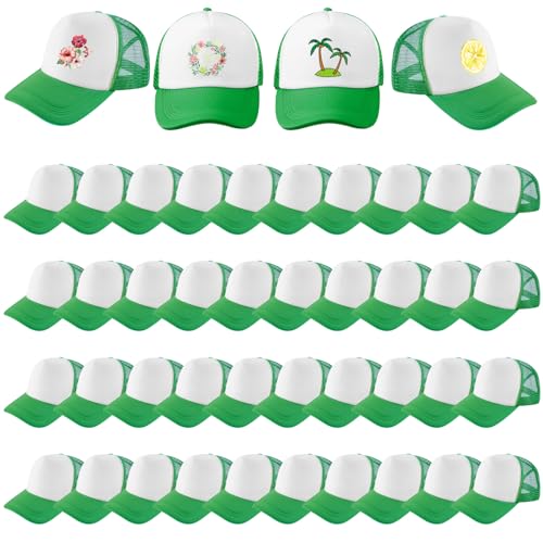 Hercicy 40 Pack Blank Trucker Hat Bulk - color: Green