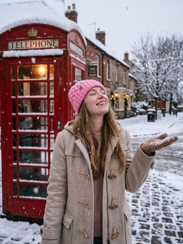 Winter Hats for Women Cable Knit Chunky Skull Cap Fleece Lined Thick Fold Cuff Beanie hat - color: Pink, style: Pineapple