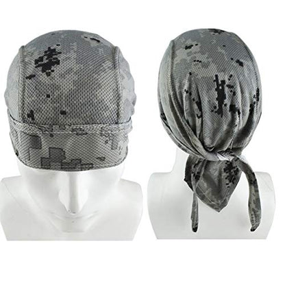 4 Pack Head Wraps Cycling Caps Dew Rag Skull Caps Beanie Cap Do Rags, Pirate Hats, Doo Rag, Durag Bandana - color: Camo, size: One Size