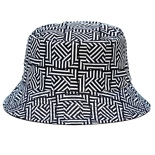 Rave Bucket Hat for Women & Men - Cute Bucket Hats - Festival Hat Adjustable 50+ SPF Protection Rave Accessories - color: Checkered