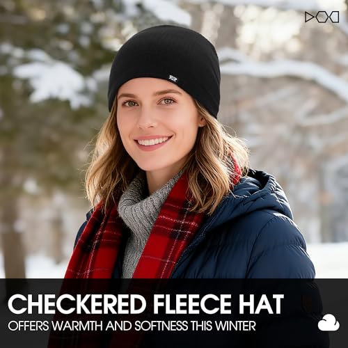 AUSFLUG Slouchy Beanie for Men Women Warm Lightweight Hard Hat Liner - color: Black