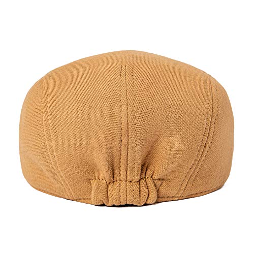 VOBOOM Men's Cotton Flat Ivy Gatsby Newsboy Driving Hat Cap - color: Khaki