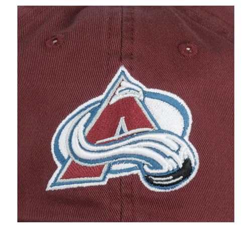 AMERICAN NEEDLE Unisex Officially Licensed NHL National Hockey League Adjustable Buckle Strap Baseball Hat - color: Colorado Avalanche (Maroon Red)