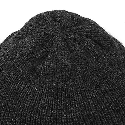 UNDERCONTROL Winter Trawler Fisherman Beanie Men Women Unisex Stylish Plain Docker Skull Hat Roll up Watch Cap Color Pack - color: Charcoal
