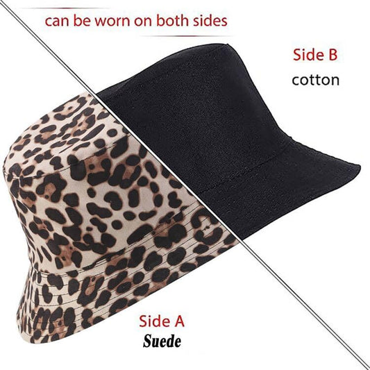 Joylife Animal Print Bucket Hat Novelty Pattern Sun Hats Reversible Packable Fishing Cap for Women, Men - color: Beige