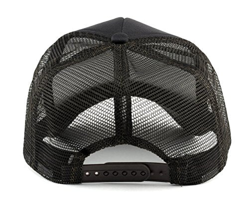 NYFASHION101 Plain Mesh Trucker Hat - Breathable 6-Panel Daily Snapback Cap, Customizable Ideal for DIY Embroidery & Patches - color: Brown