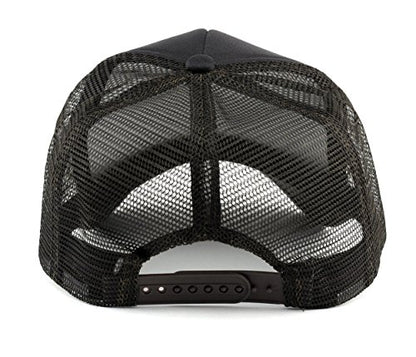 NYFASHION101 Plain Mesh Trucker Hat - Breathable 6-Panel Daily Snapback Cap, Customizable Ideal for DIY Embroidery & Patches - color: Brown